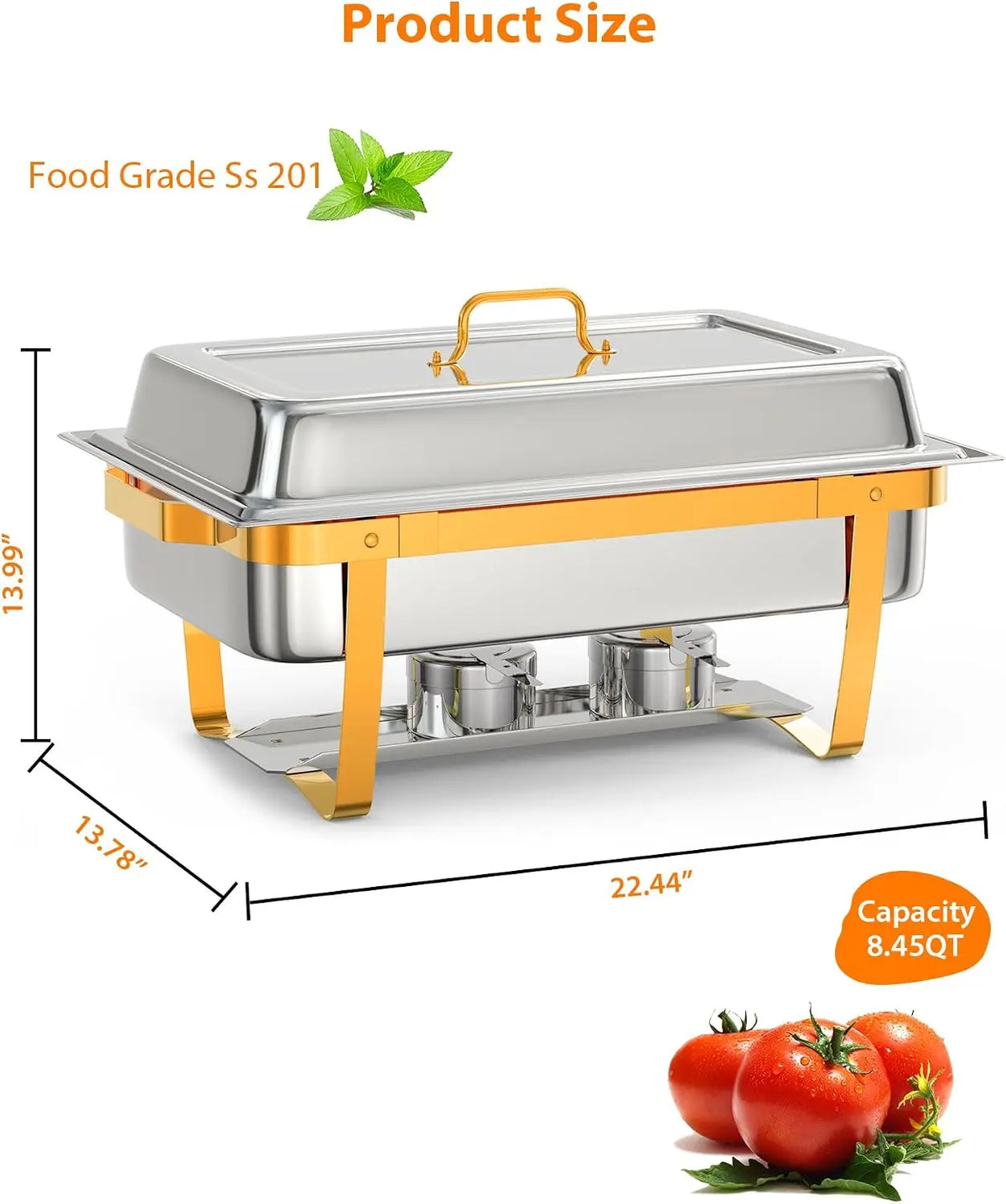 Stainless Steel Buffet Chafing Dish Set With Lid And Tools