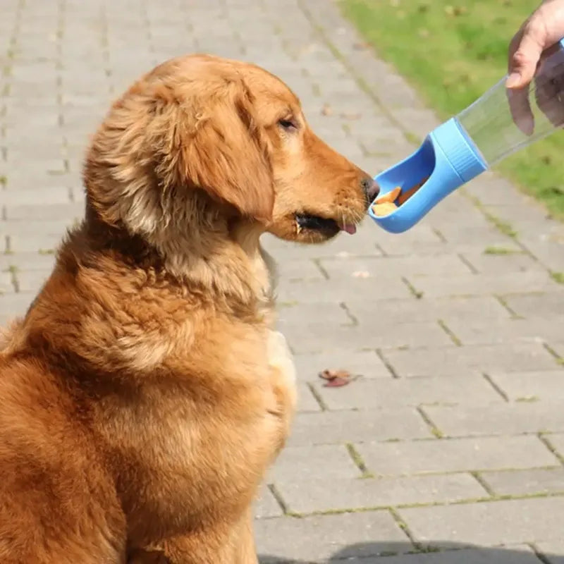 Portable 2 In 1 Dog Water Bottle Food Container Travel