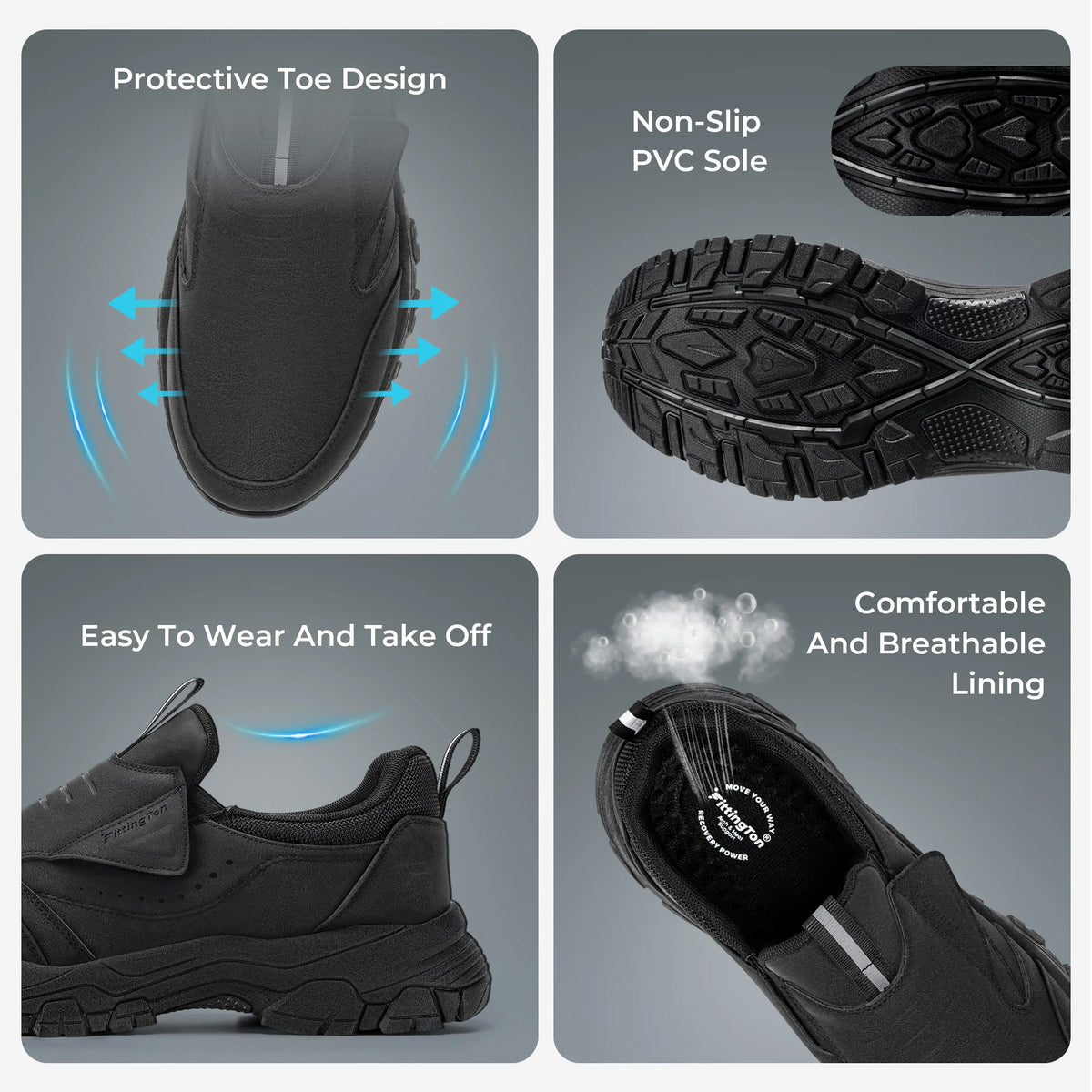 Mens Lightweight Slip On Loafers With Arch Support For Comfort