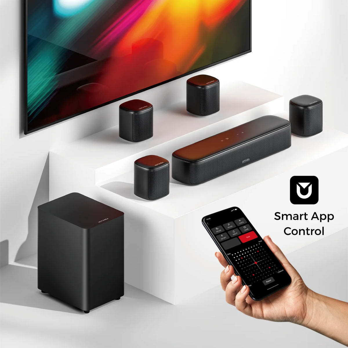 ULTIMEA Home Theater Sound Bar System With Surround Sound Speakers