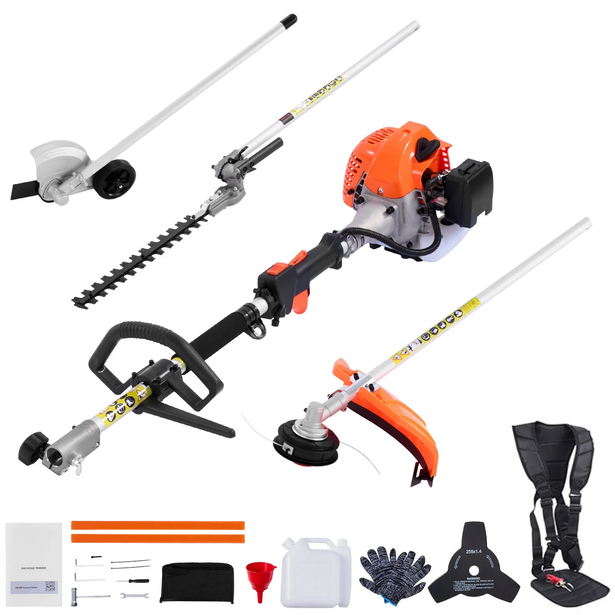 SucceBuy Gas Powered Multi Function Hedge Trimmer and Brush Cutter