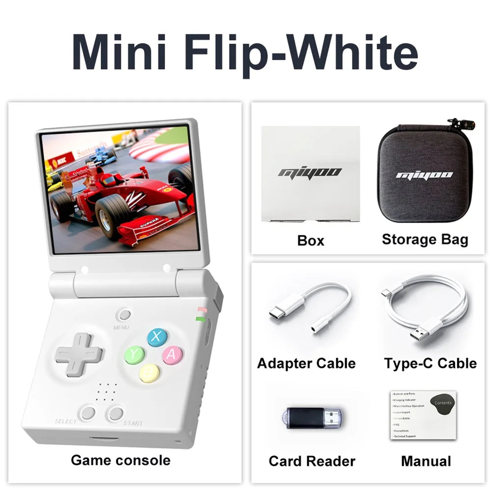 MIYOO Mini Flip Retro Handheld Gaming Console With Classic Games