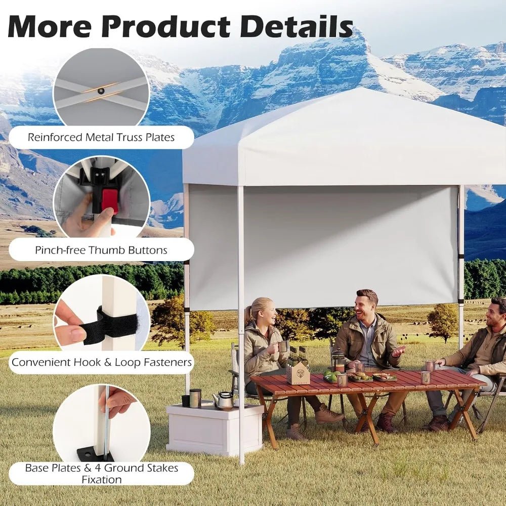 Tangkula UPF 50 Protection Pop Up Canopy Tent With Sidewall