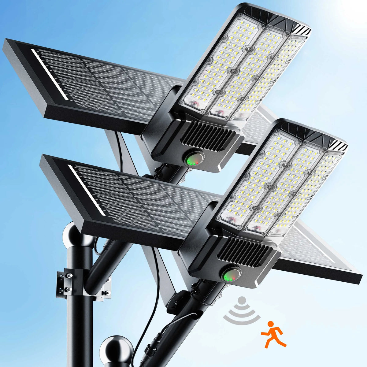 Commercial Solar Area Lights With Motion Sensor And Aluminum Housing