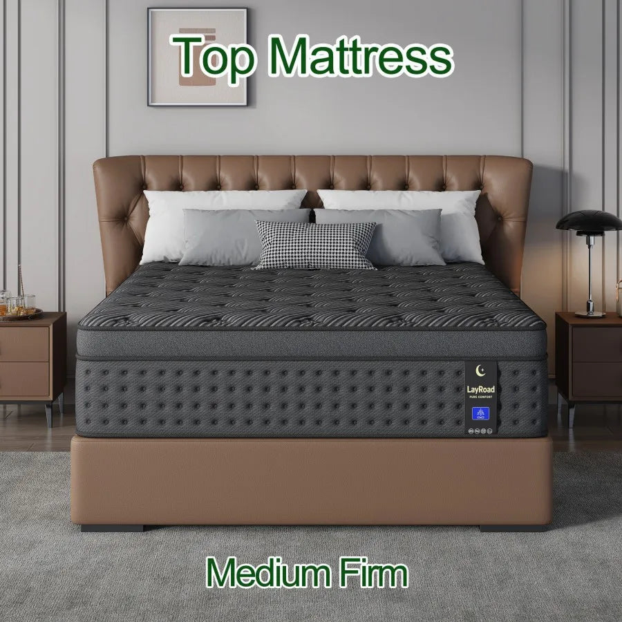 LayRoad Medium Firm Memory Foam And Pocket Spring Boxed Mattress