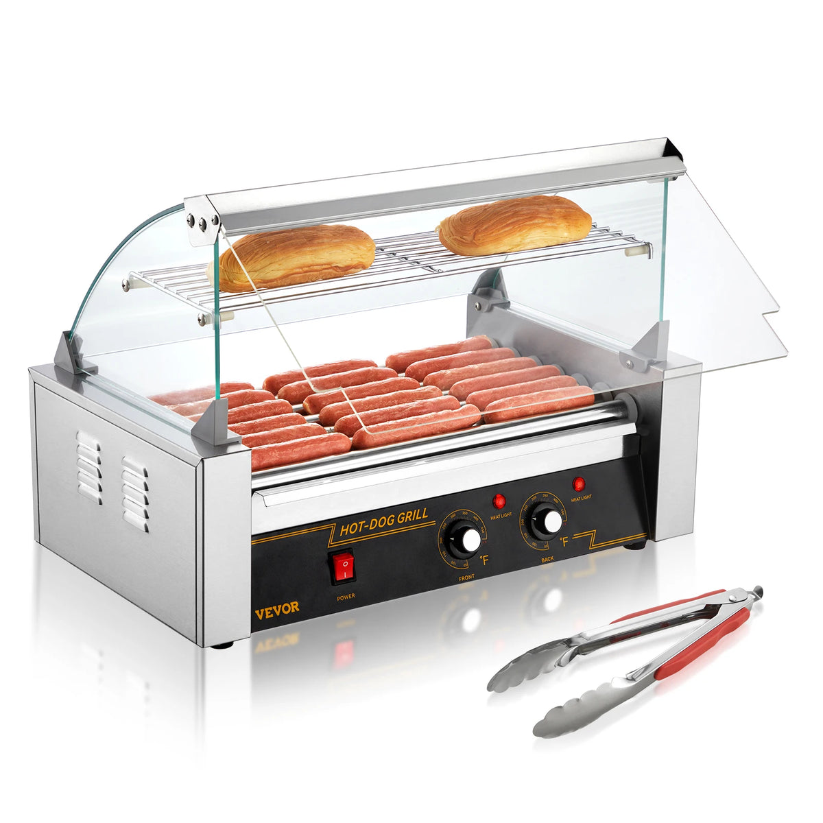 SucceBuy Commercial Hot Dog Roller Grill For Sausages And Barbecue