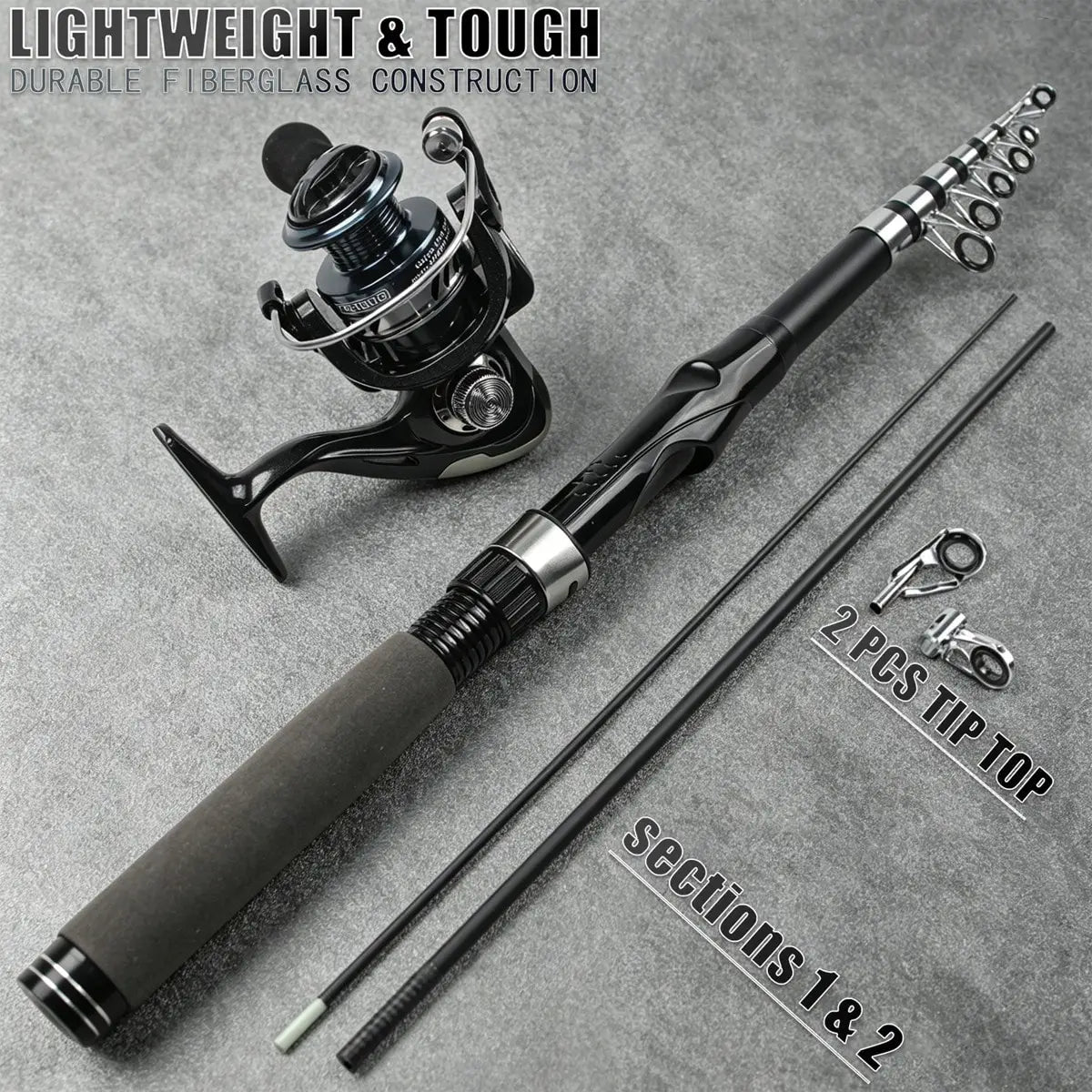 Portable Telescopic Fishing Rod Reel Combo Kit With Lures Bag