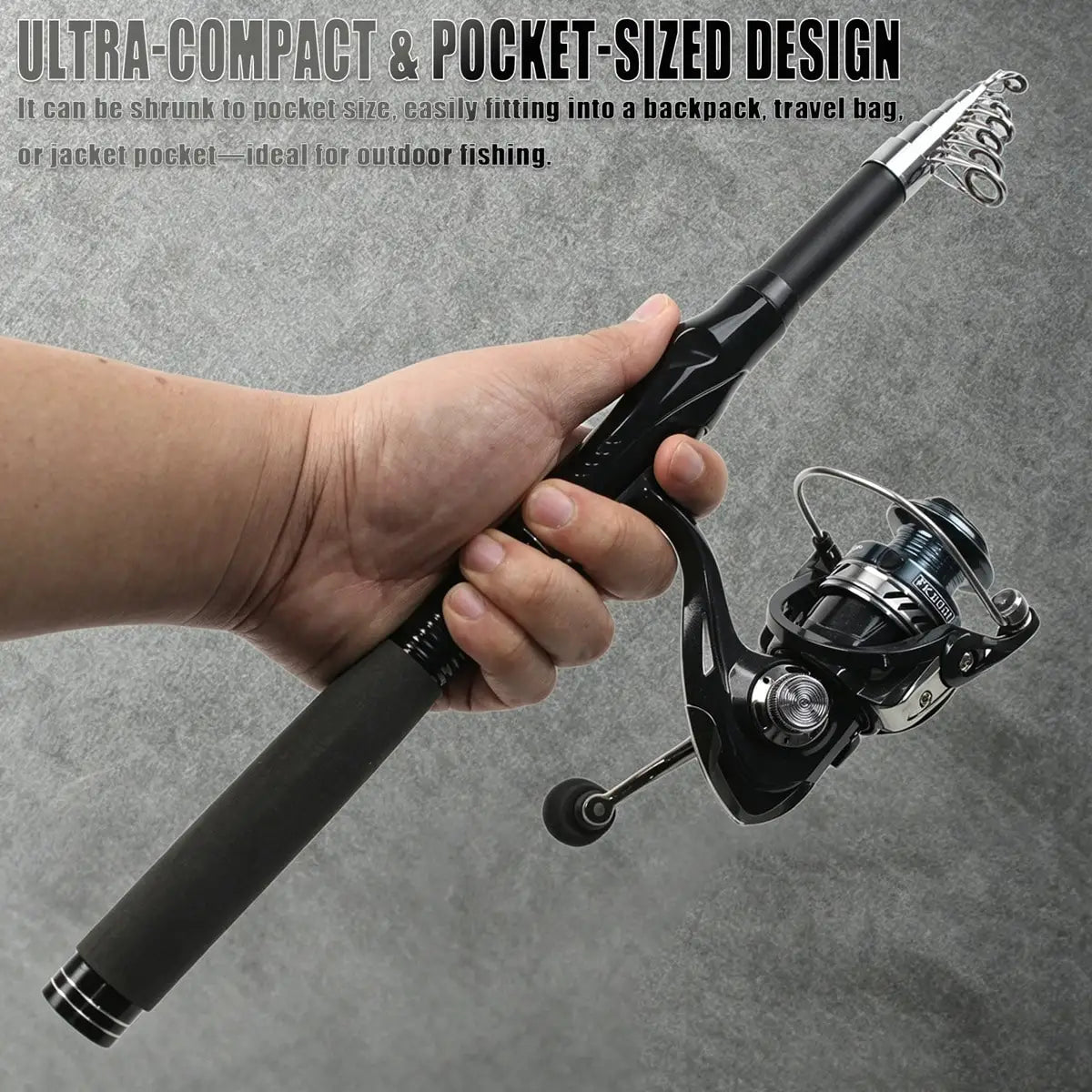 Portable Telescopic Fishing Rod Reel Combo Kit With Lures Bag
