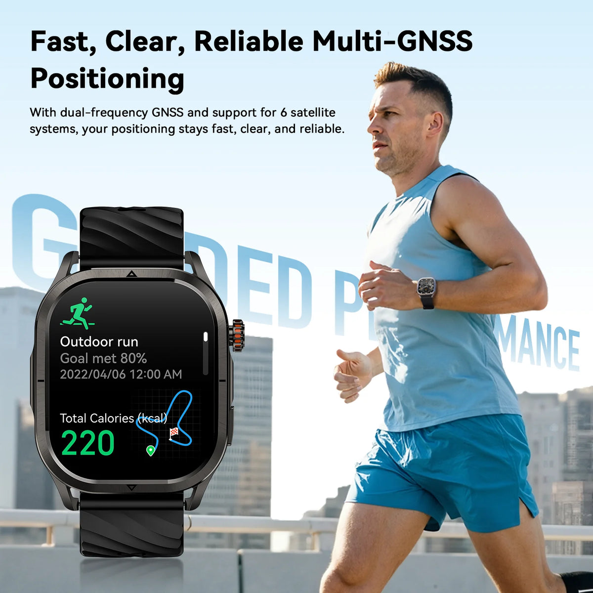KOSPET Magic P10 GPS AMOLED Smartwatch With Dual Band GNSS