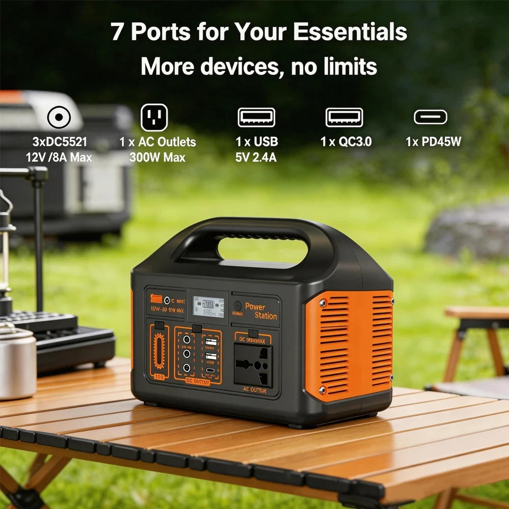 GaiaRay Portable Solar Generator With LiFePO4 Battery