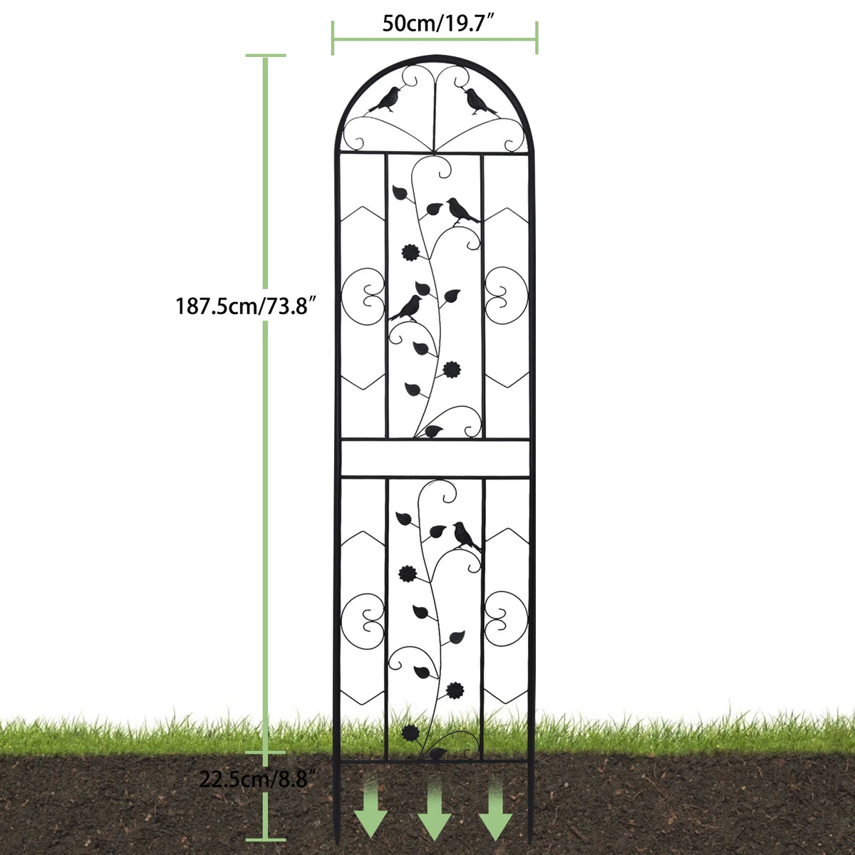 Metal Garden Trellis Fence For Climbing Plants And Flowers Support Panels