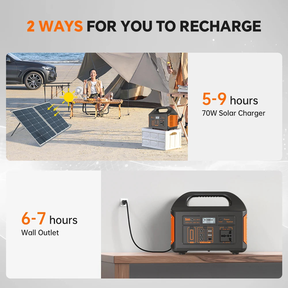 GaiaRay Portable Solar Generator With LiFePO4 Battery