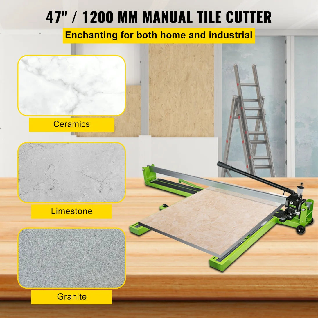Manual Tile Cutter With Infrared Laser Positioning For Precision Cuts