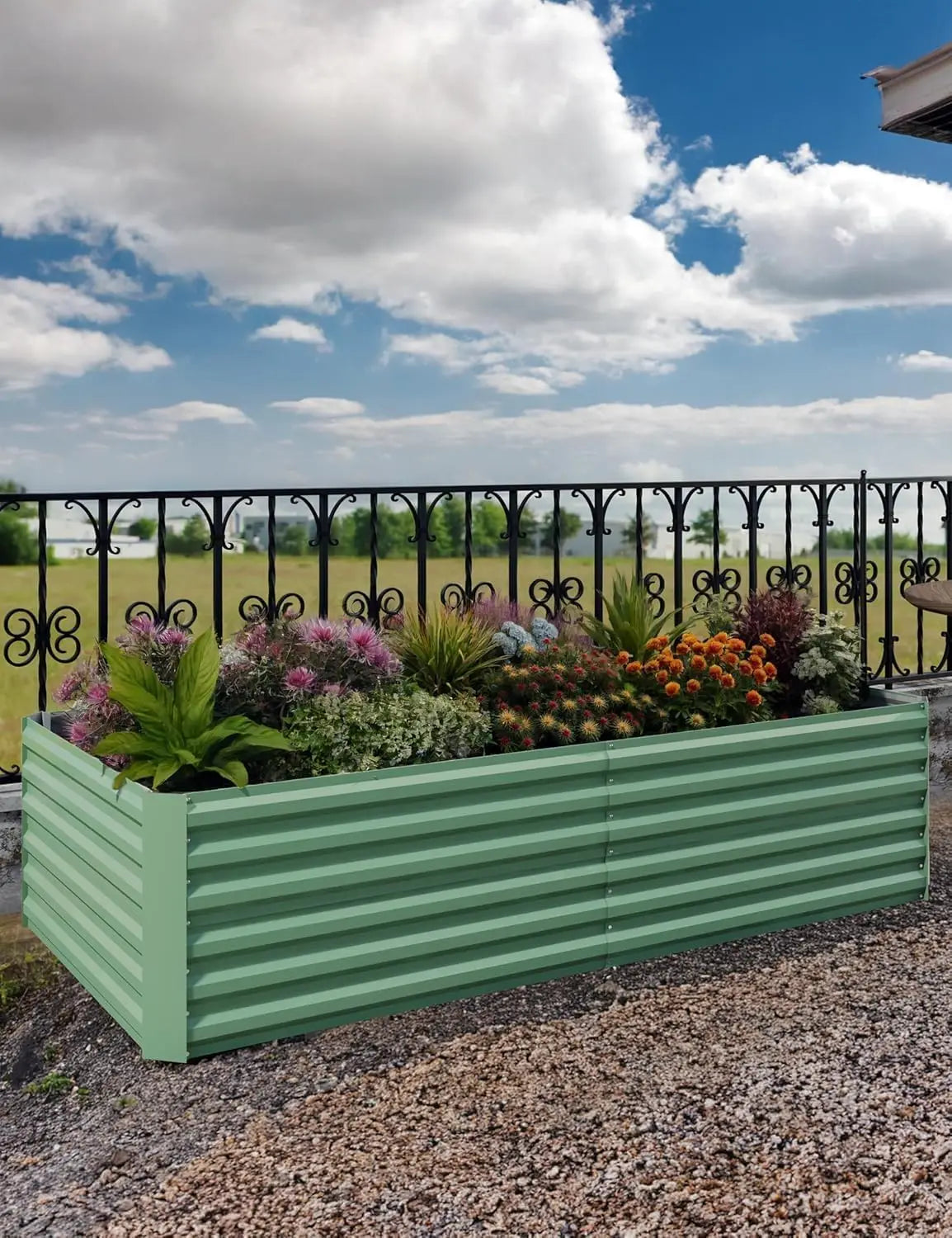 Himiss Heavy Duty Galvanized Metal Raised Garden Bed