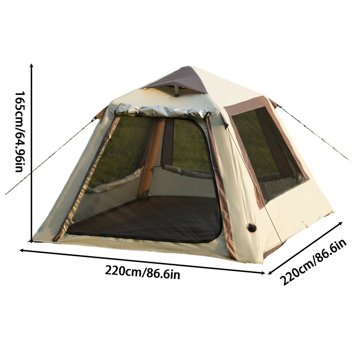 Pakicetus Inflatable Luxury Camping Tent With Roof Window and Carry Bag