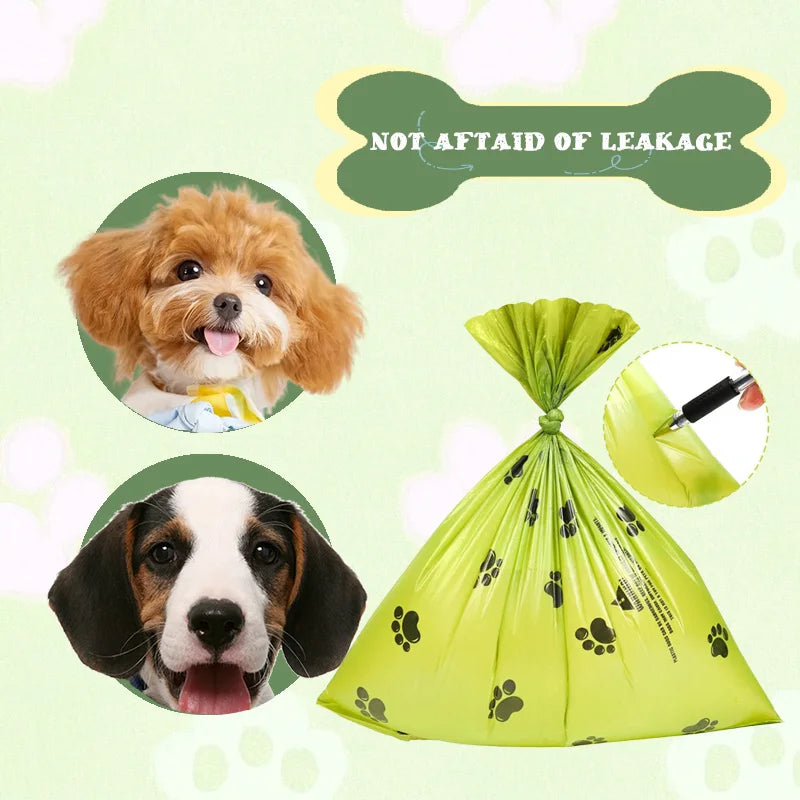 Premium Leak Proof Dog Waste Bags With Durable Paw Print Design