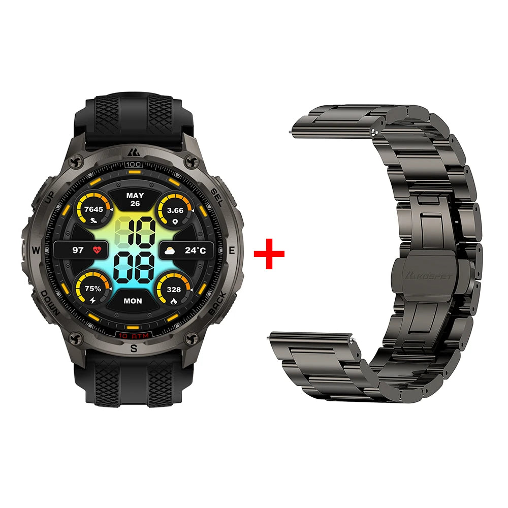 KOSPET Tank T4 GPS Smartwatch With Offline Maps Health Tracking