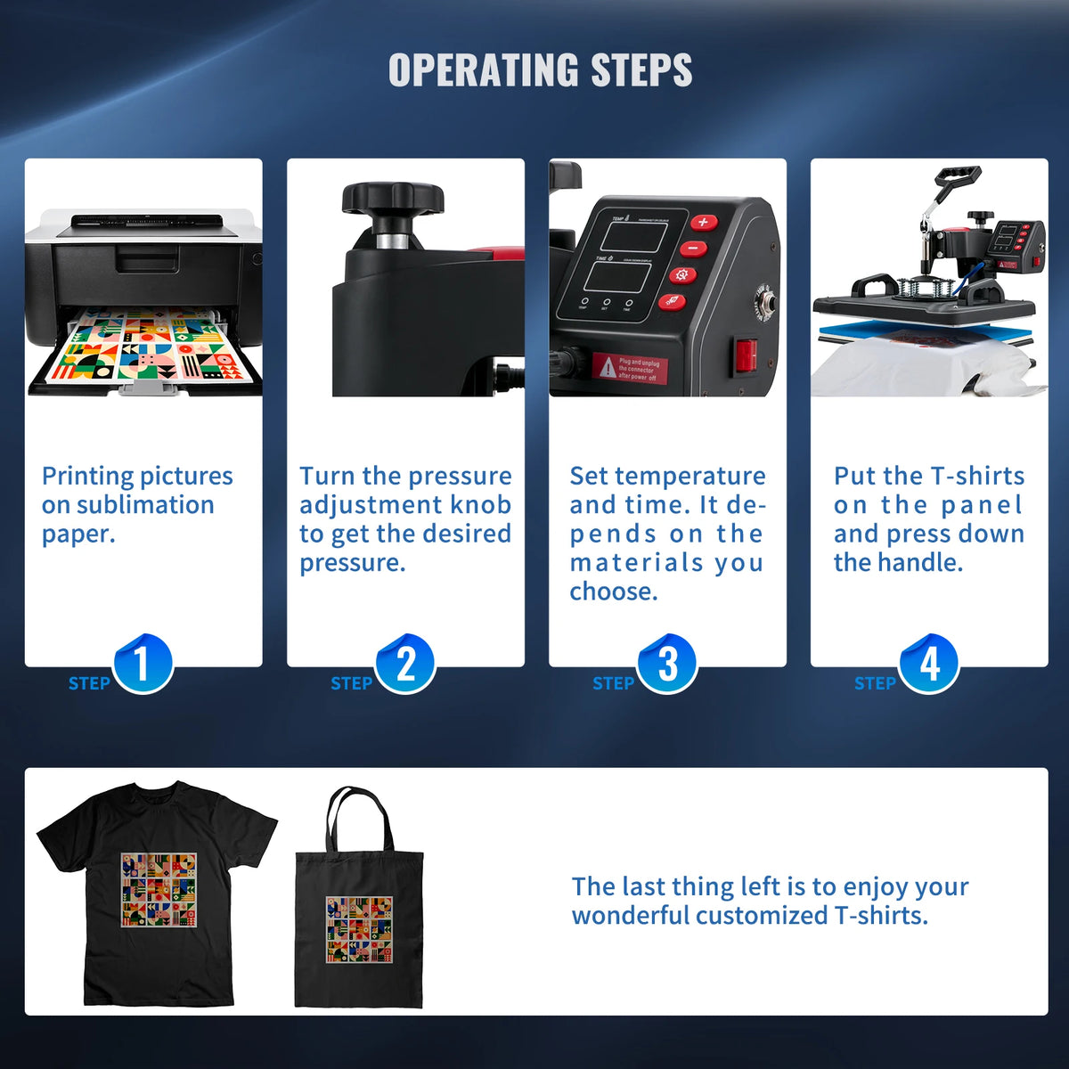 SucceBuy Five Function Heat Press Machine With Digital Temperature Control