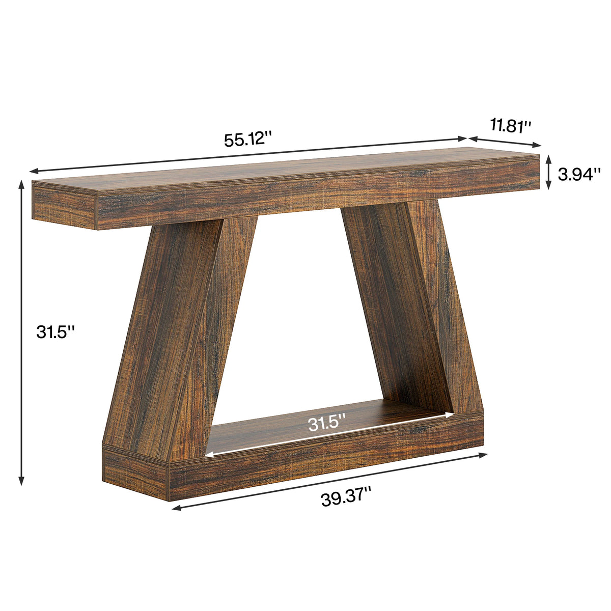 Tribesigns Rustic Storage Console Table For Entryway And Living Room