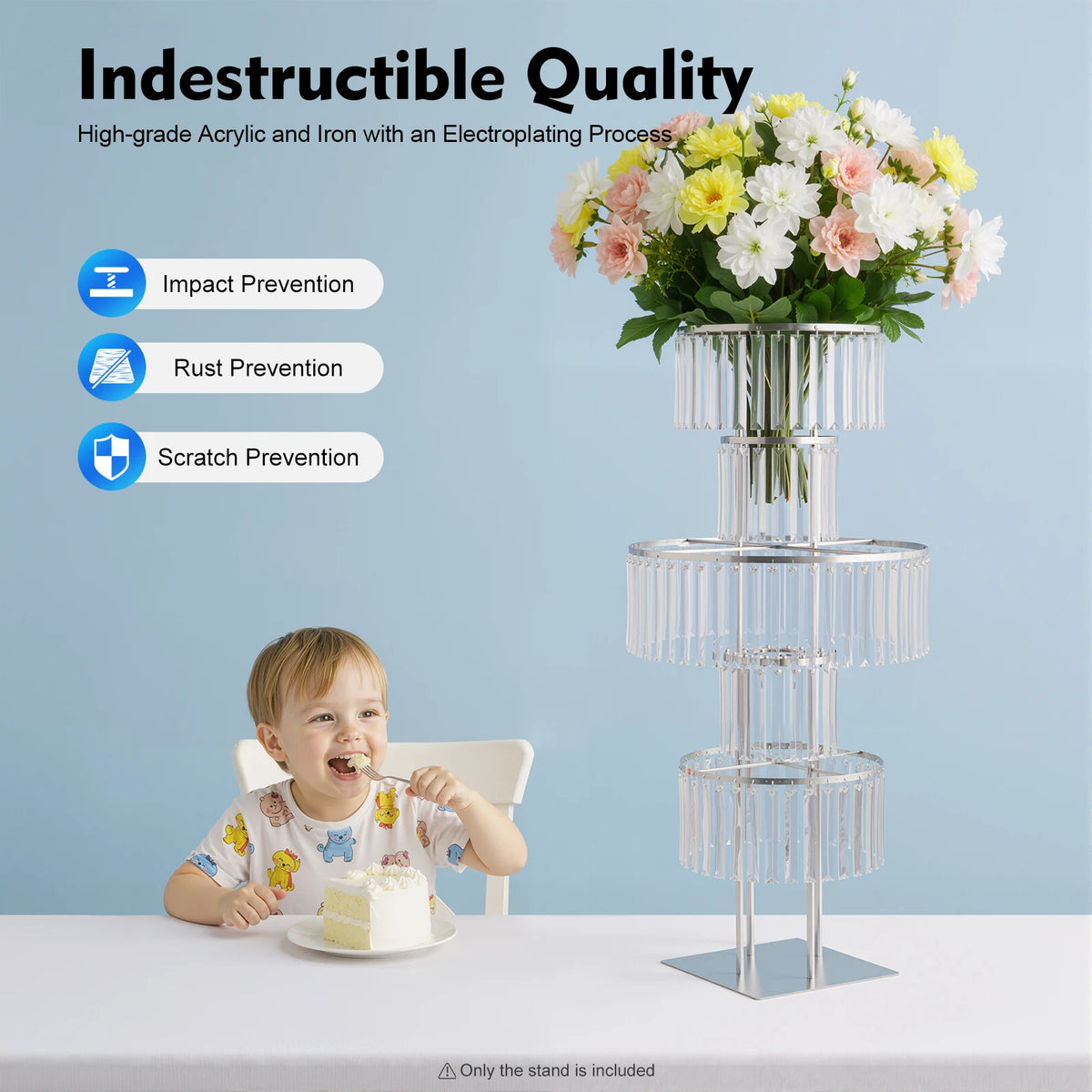 Acrylic Wedding Flower Stand Five Tier Centerpiece Display Rack