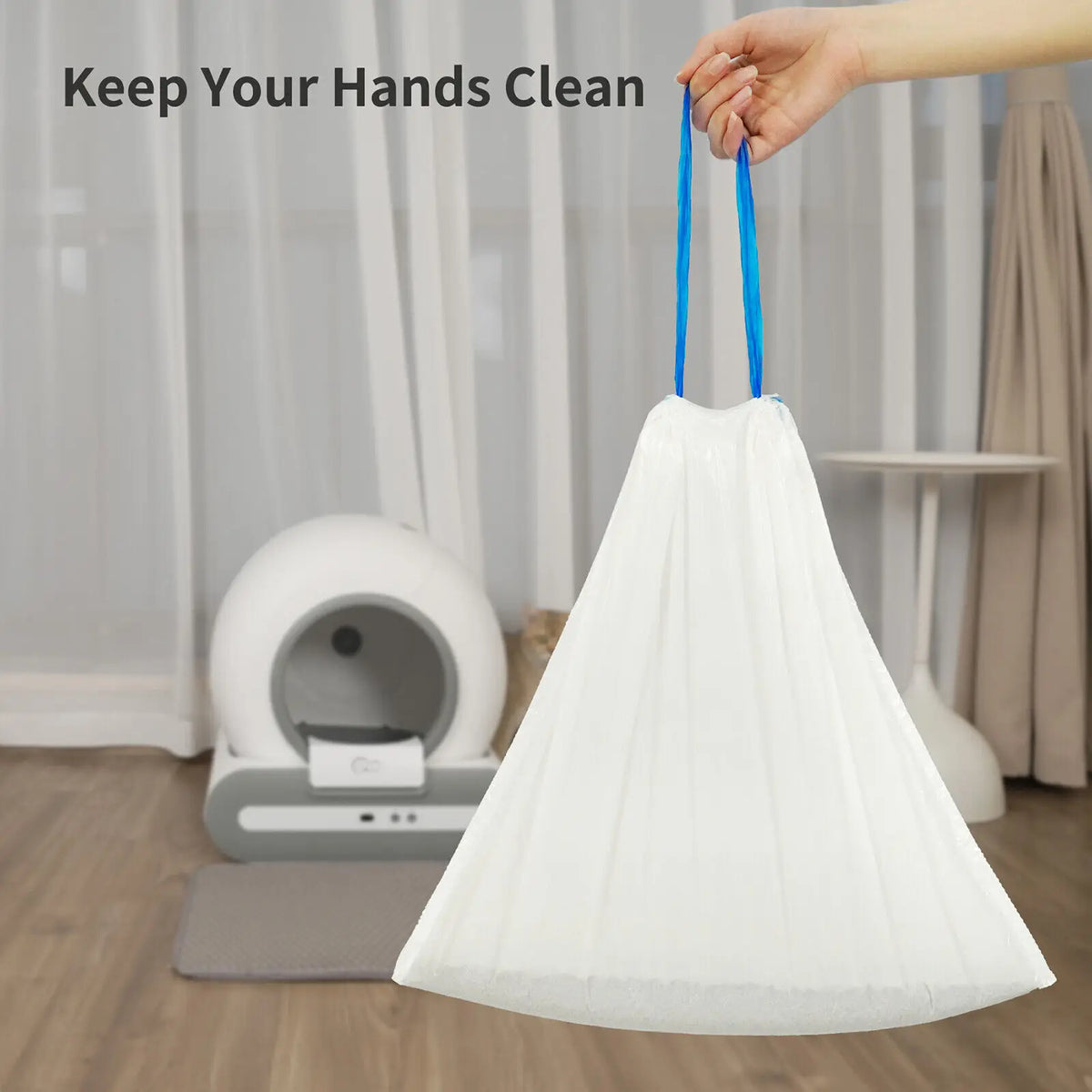 DOEL Self Cleaning Cat Litter Box Liniers Drawstring Ti Pro