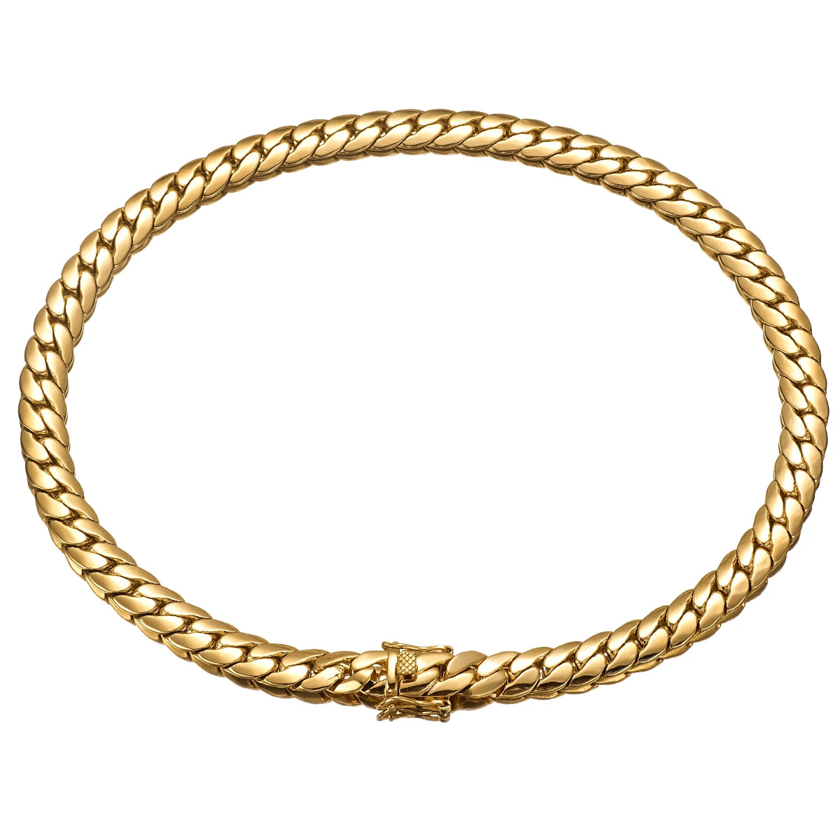 Stainless Steel Cuban Link Chain Necklace For Men Hip Hop