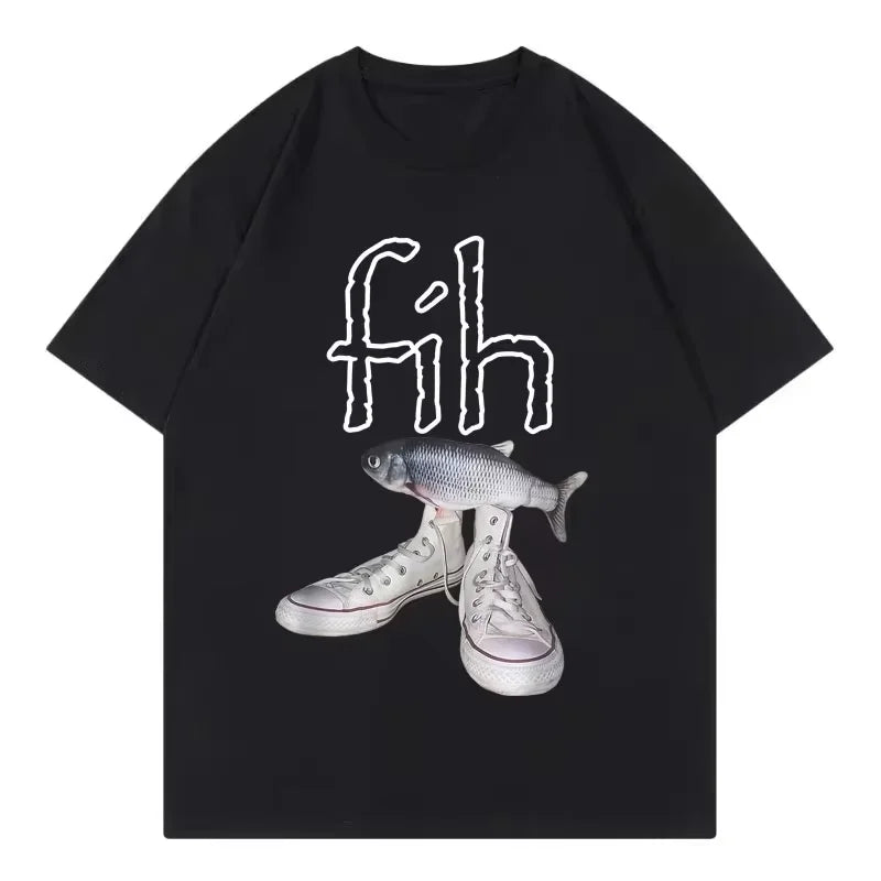 Mens Cross Inscription Print Crew Neck Casual Cotton T Shirt