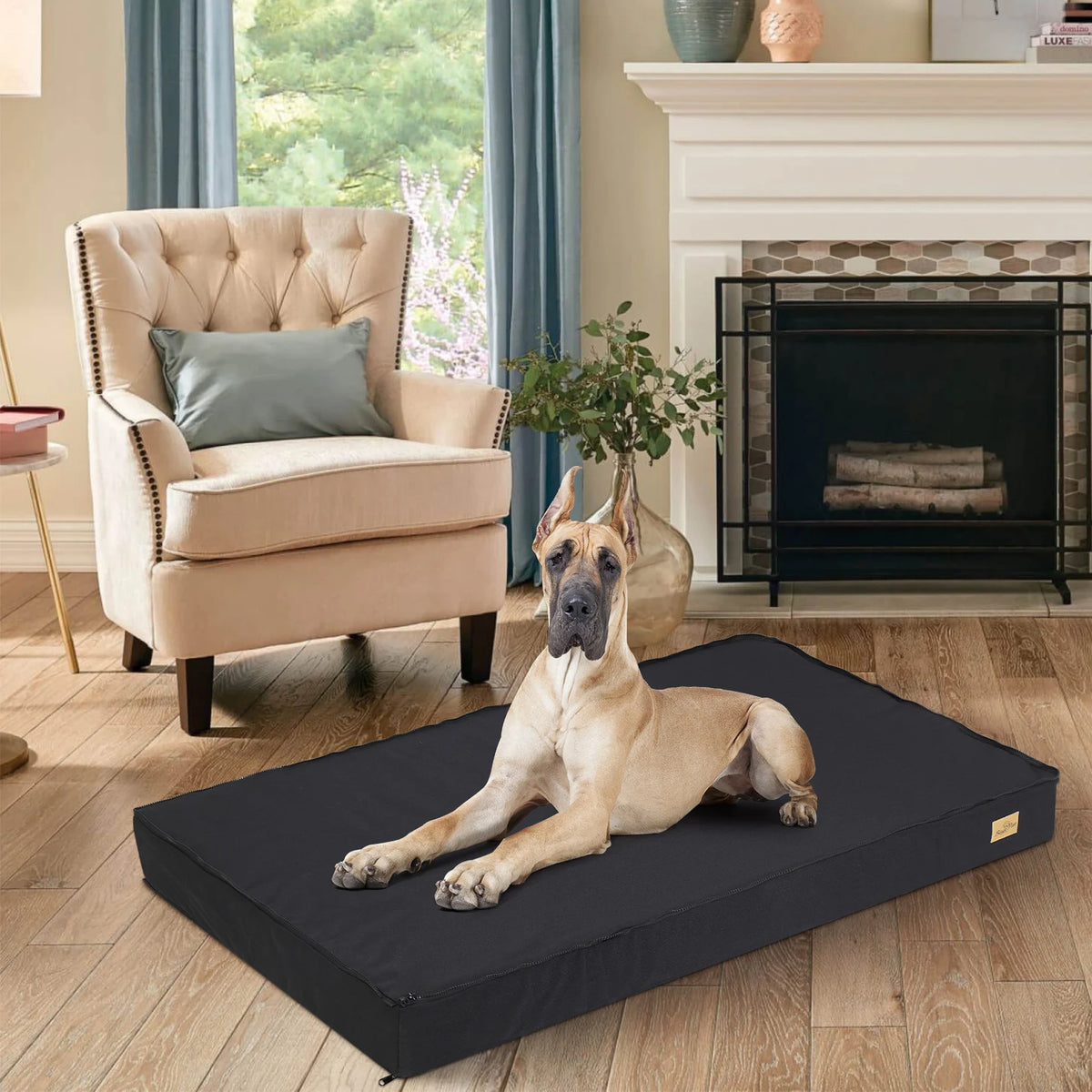 Premium Orthopedic Dog Bed With Memory Foam Washable Cover