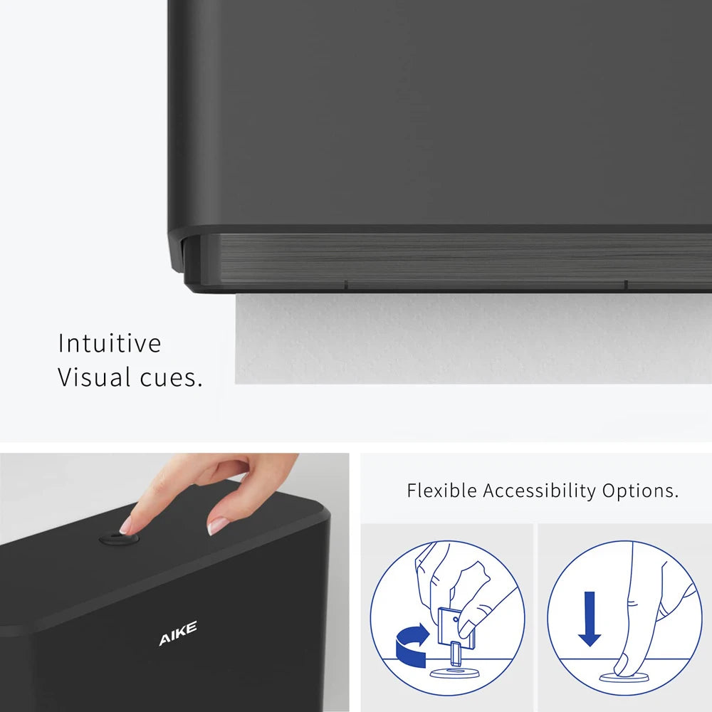 Aike Wall Mounted Paper Towel Dispenser For Bathroom Kitchen
