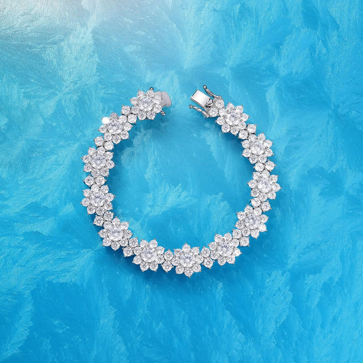 LYEE CYEE 925 Sterling Silver Moissanite Charm Bracelet Gift