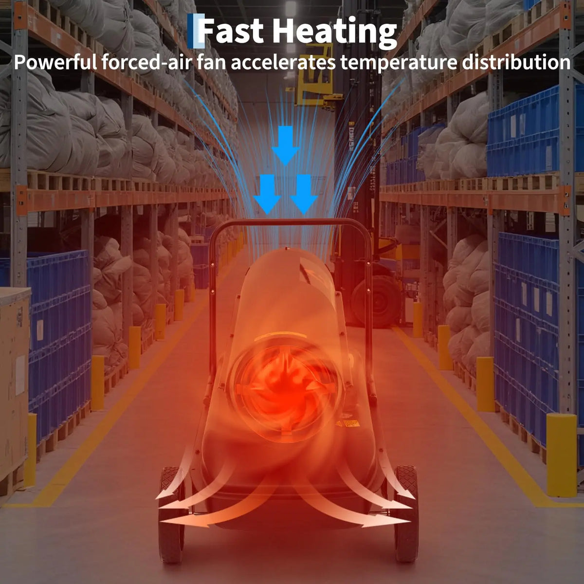 HiMISS 175000 BTU Kerosene Diesel Forced Air Industrial Heater
