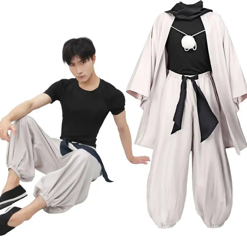 DAZCOS Men's Toji Fushiguro Cosplay Costume Top And Pants Set