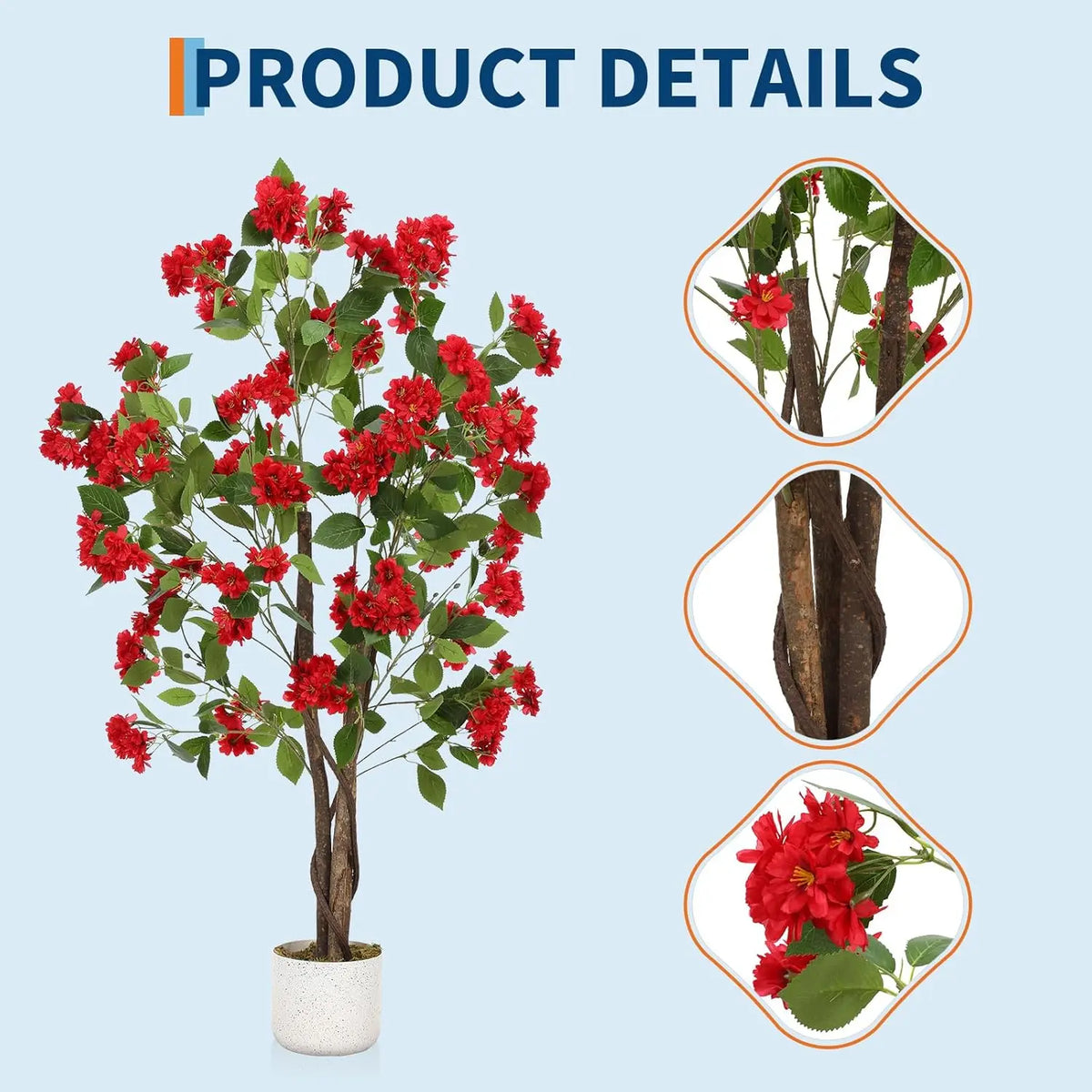 HiMISS Artificial Osmanthus Potted Tree For Indoor Home Decor