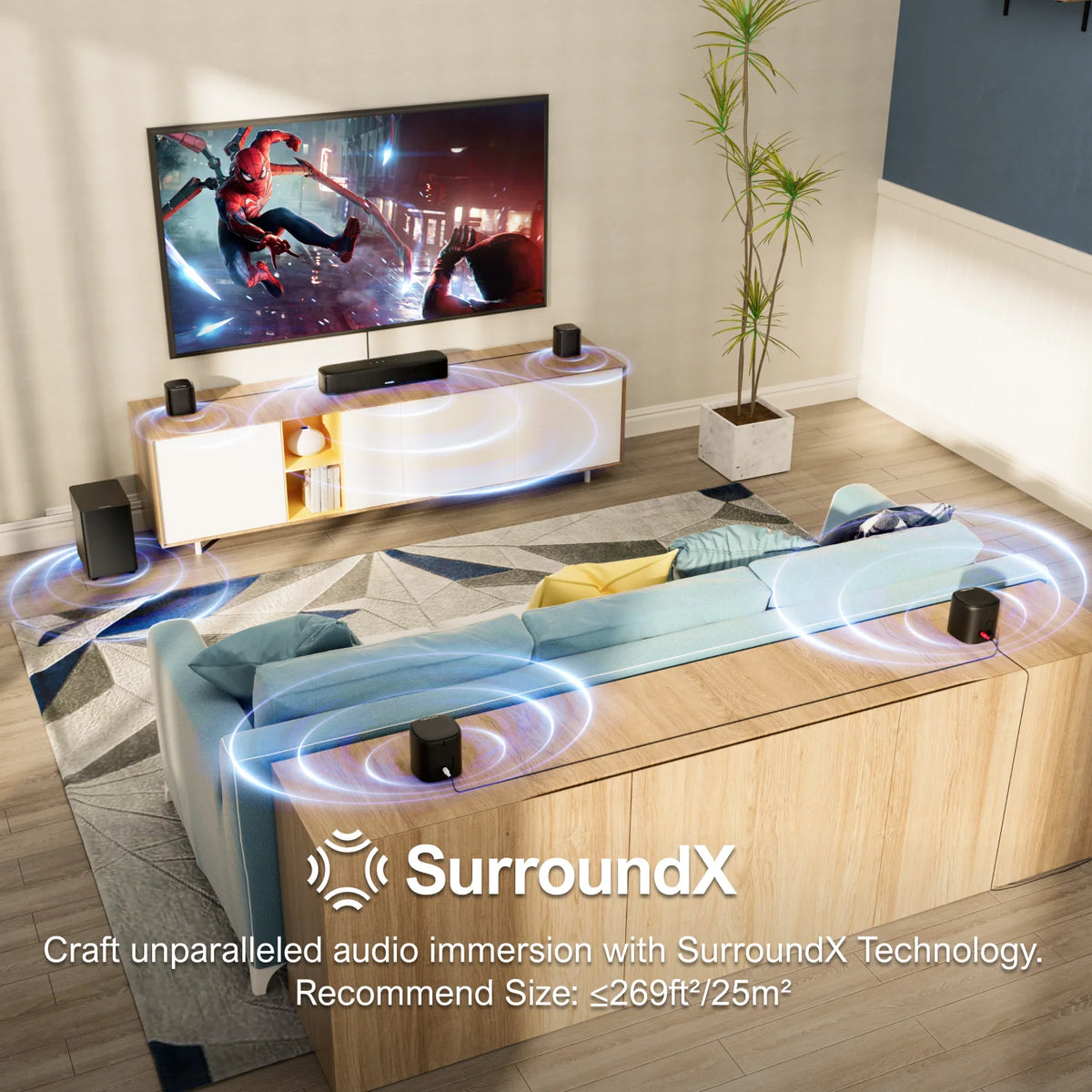 ULTIMEA Home Theater Sound Bar System With Surround Sound Speakers