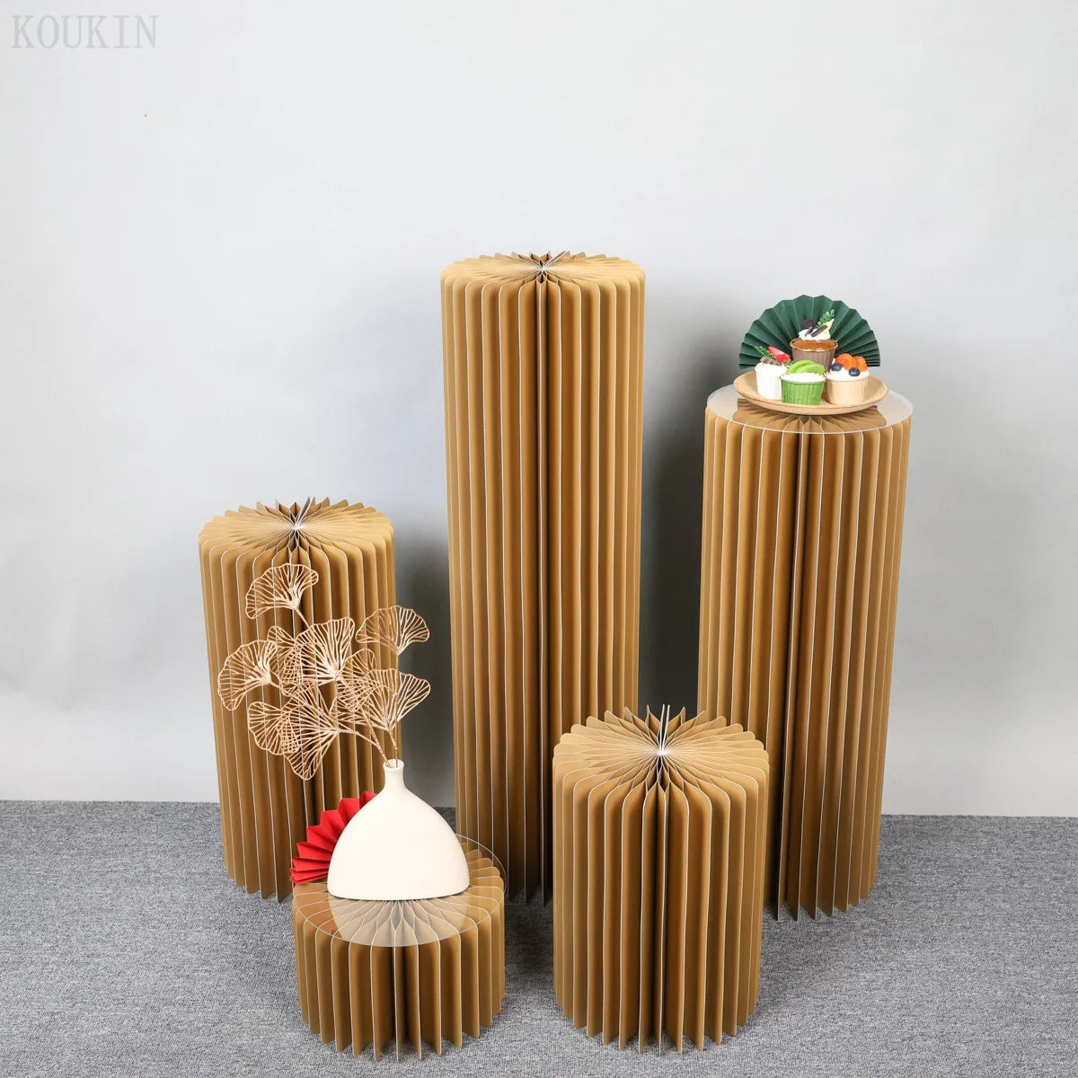 Round Roman Column Pedestal Stands Dessert Display Wedding Centerpieces