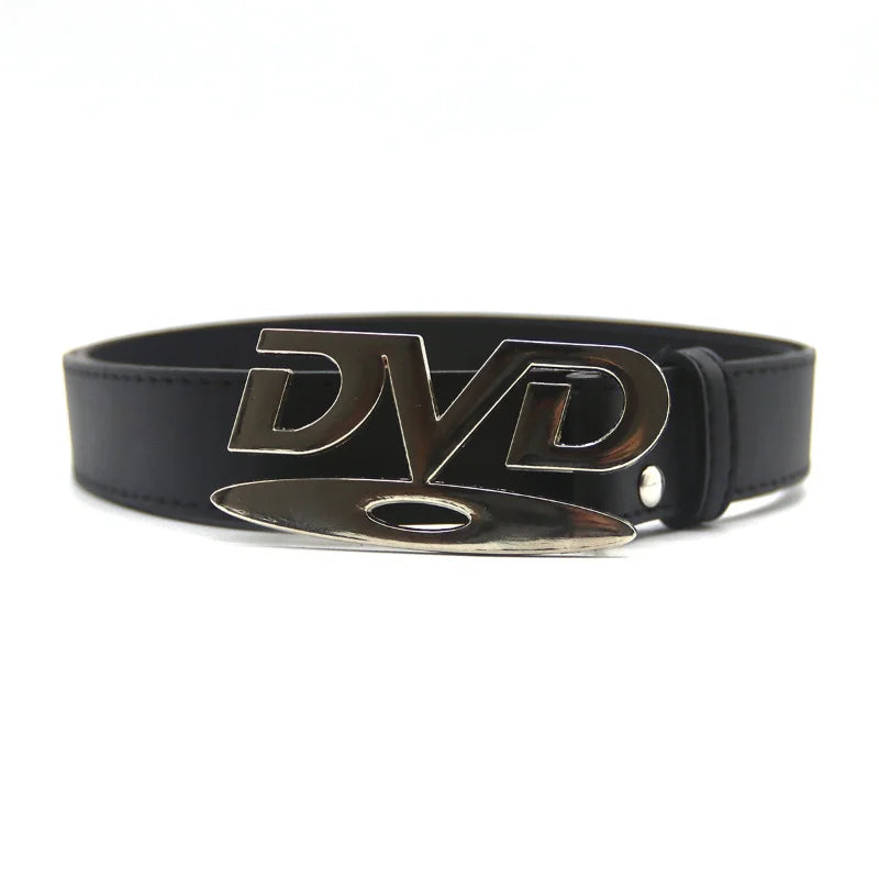Unisex Nostalgic DVD Buckle Belt With Decorative Letter Design
