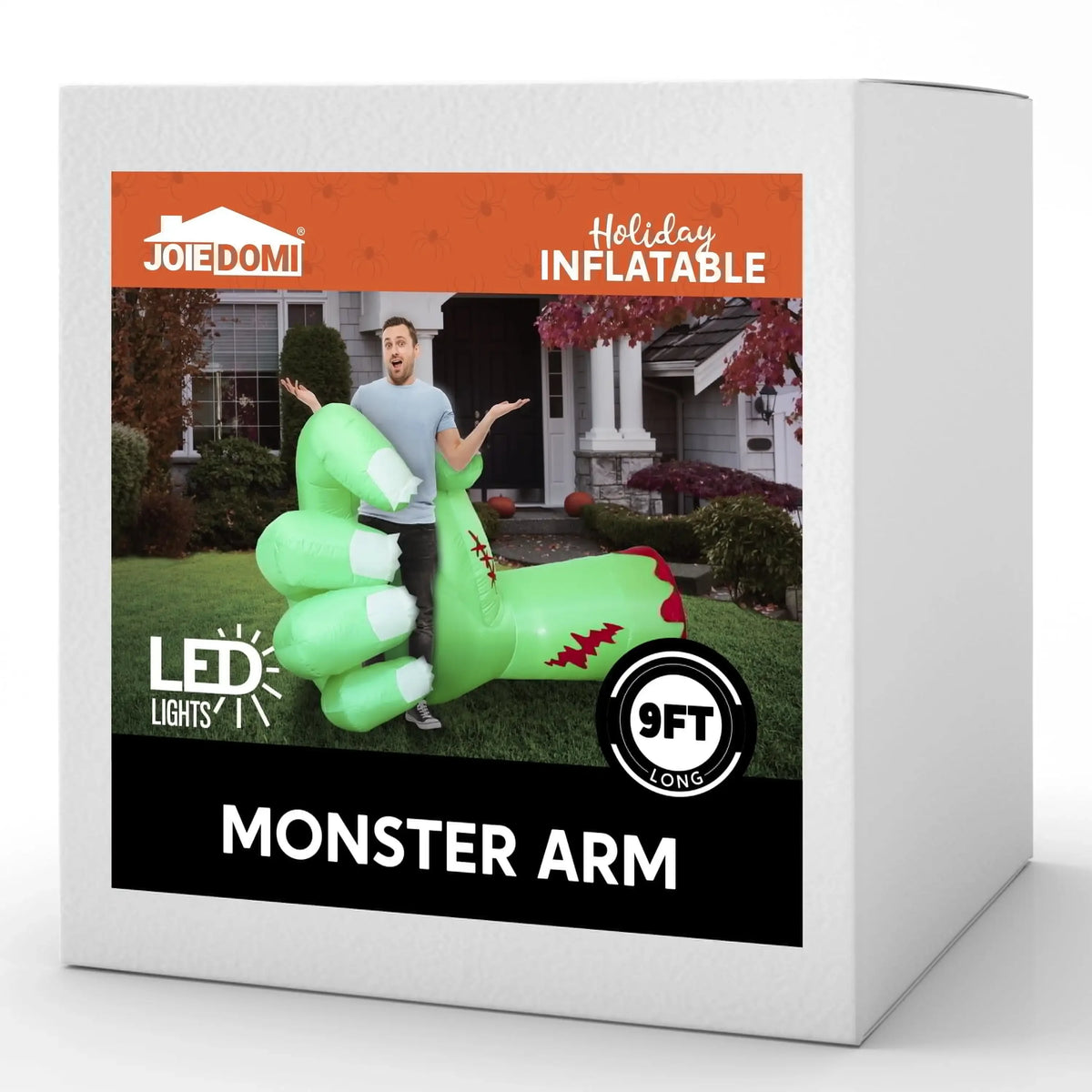 Joyfy Giant Zombie Arm Halloween Inflatable Outdoor Decoration With LEDs
