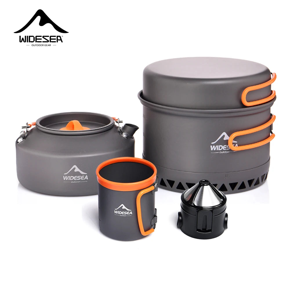 Widesea Outdoor Camping Cookware Set Kettle Pots