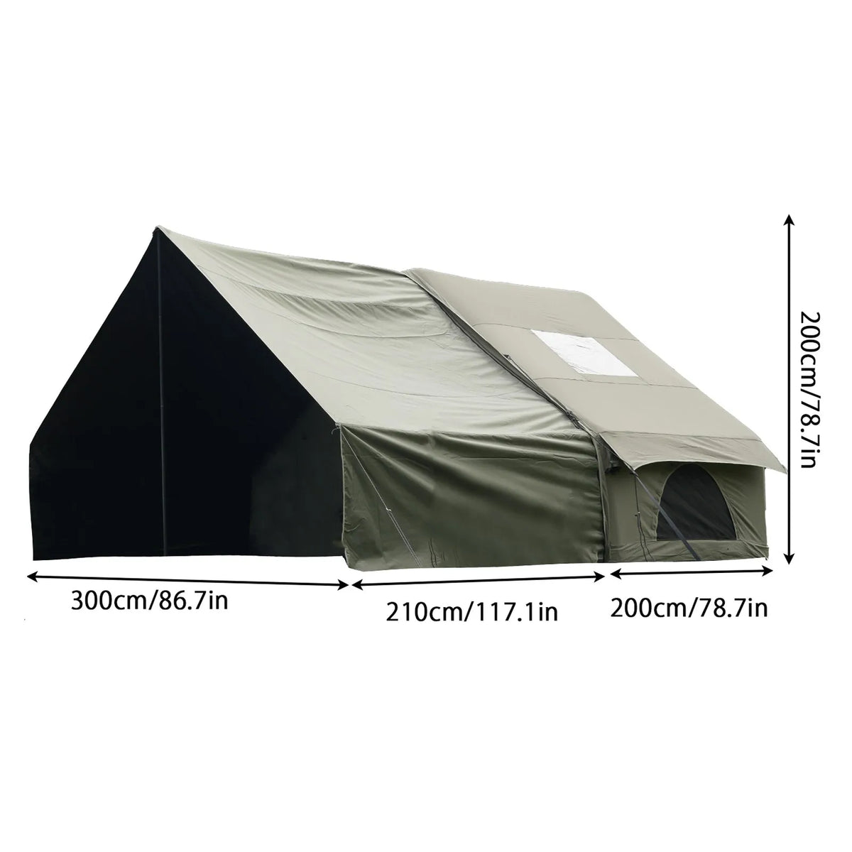 Pakicetus Inflatable Luxury Camping Tent With Roof Window and Carry Bag
