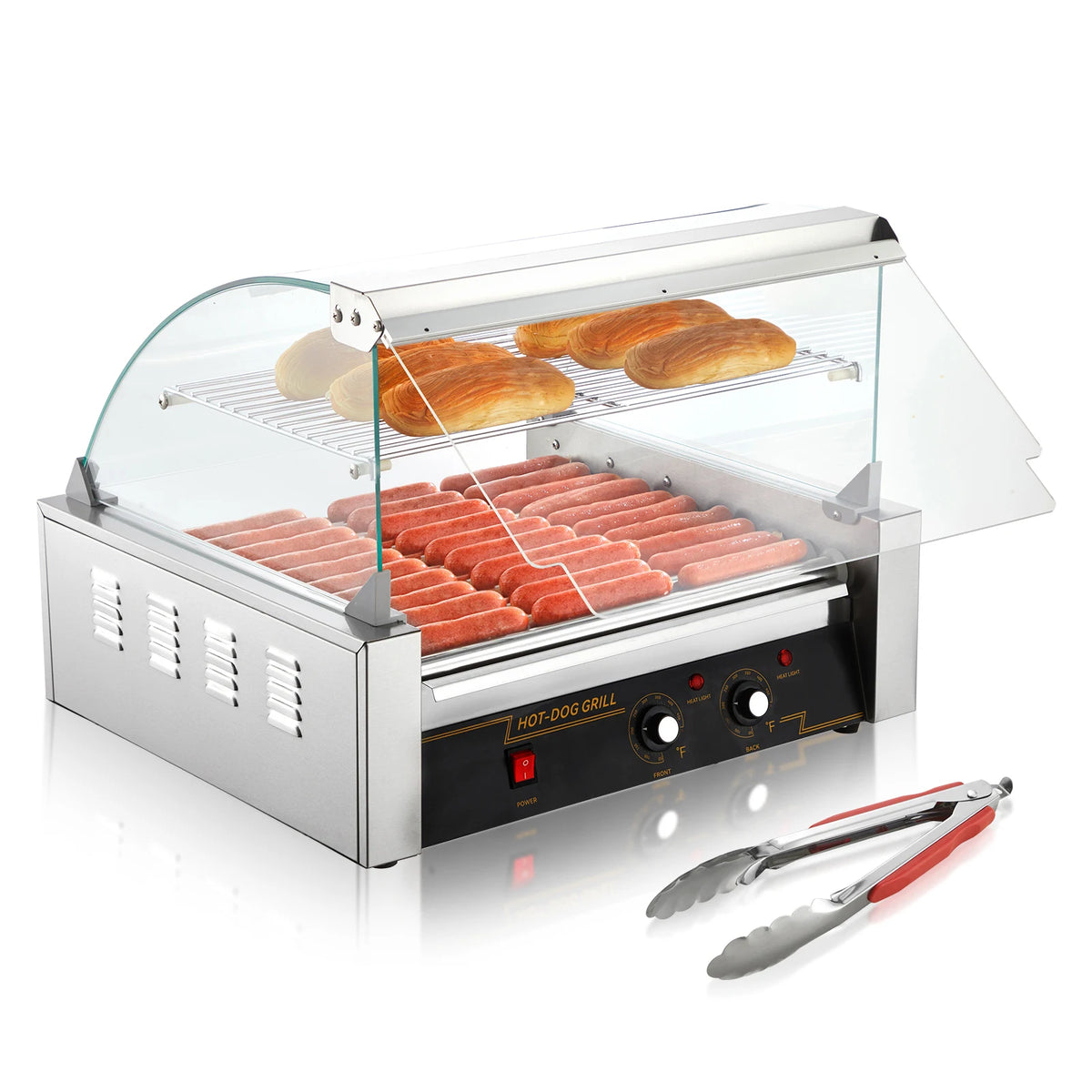 SucceBuy Commercial Hot Dog Roller Grill For Sausages And Barbecue