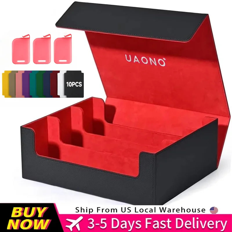 BANLOGA Trading Card Storage Box With Dividers For Decks