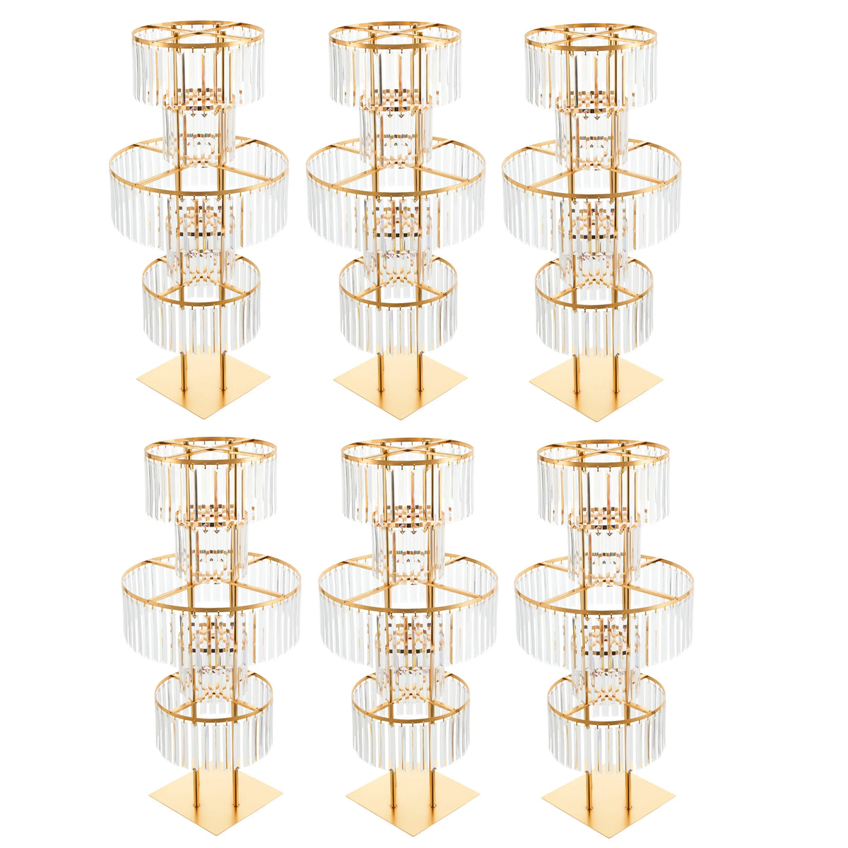 Acrylic Wedding Flower Stand Five Tier Centerpiece Display Rack