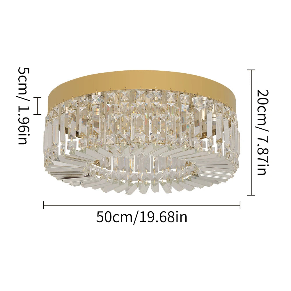 VETRULUS Modern Crystal Ceiling Light Elegant Chandelier
