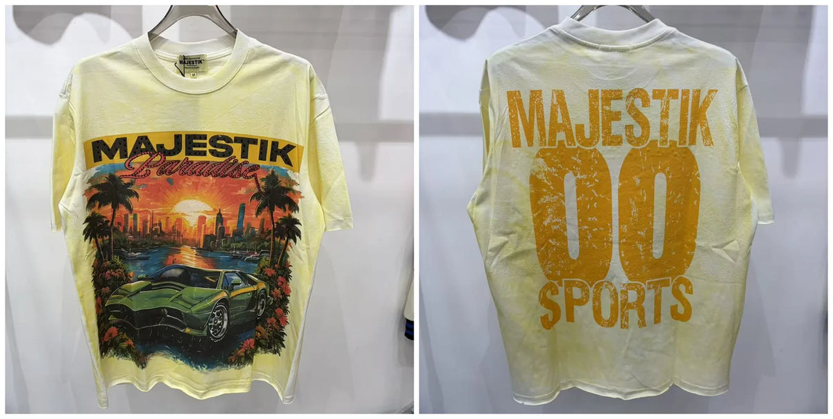 MAJESTIK Men's Cotton Rhinestone Letter Print Casual Sleeveless T Shirt