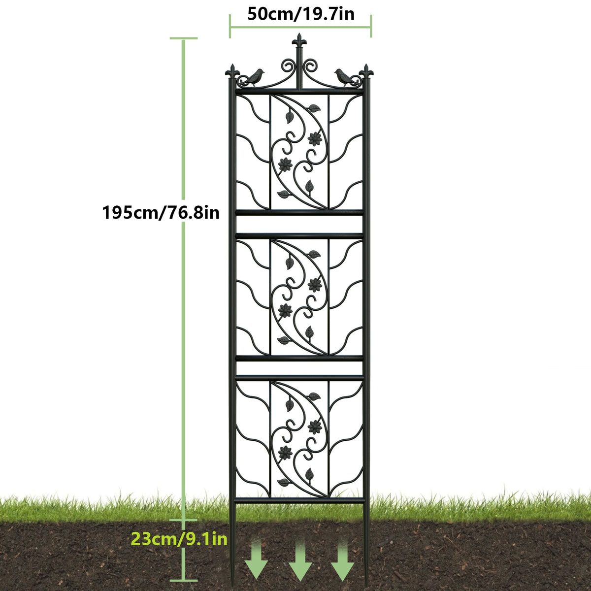 Decorative Metal Garden Trellis Panel for Climbing Plants