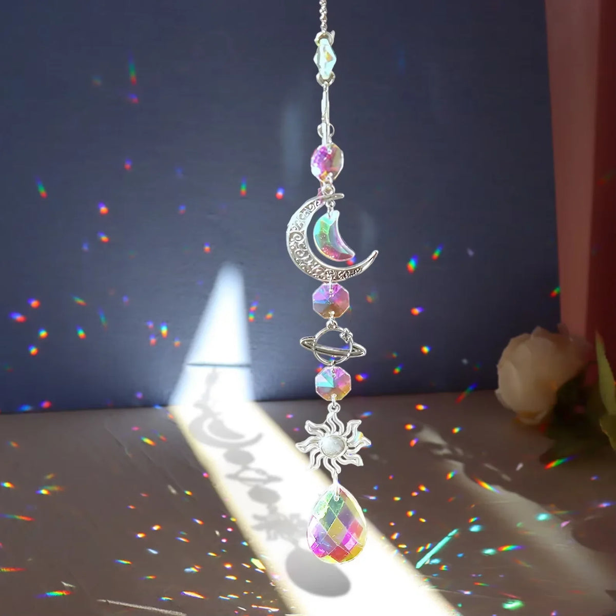 Crystal Wind Chime Rainbow Maker Pendant Home Decor