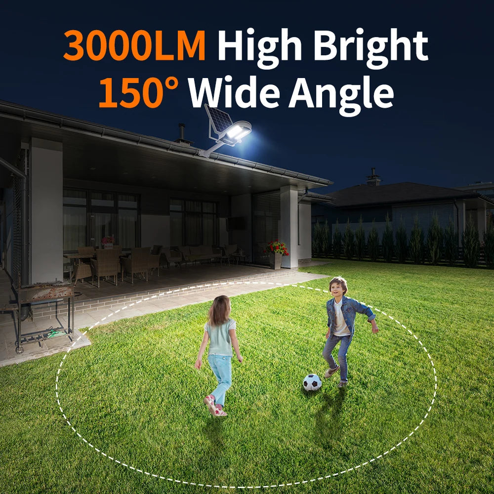 Intelamp Solar Street Lights Dual Sensors 12500mAh Battery
