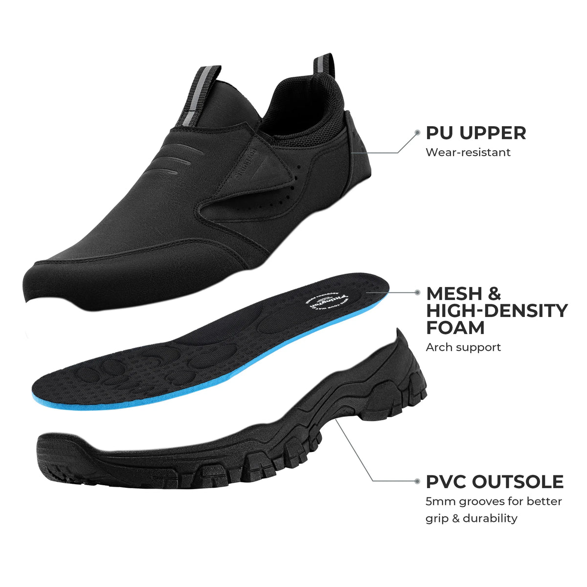 Mens Lightweight Slip On Loafers With Arch Support For Comfort