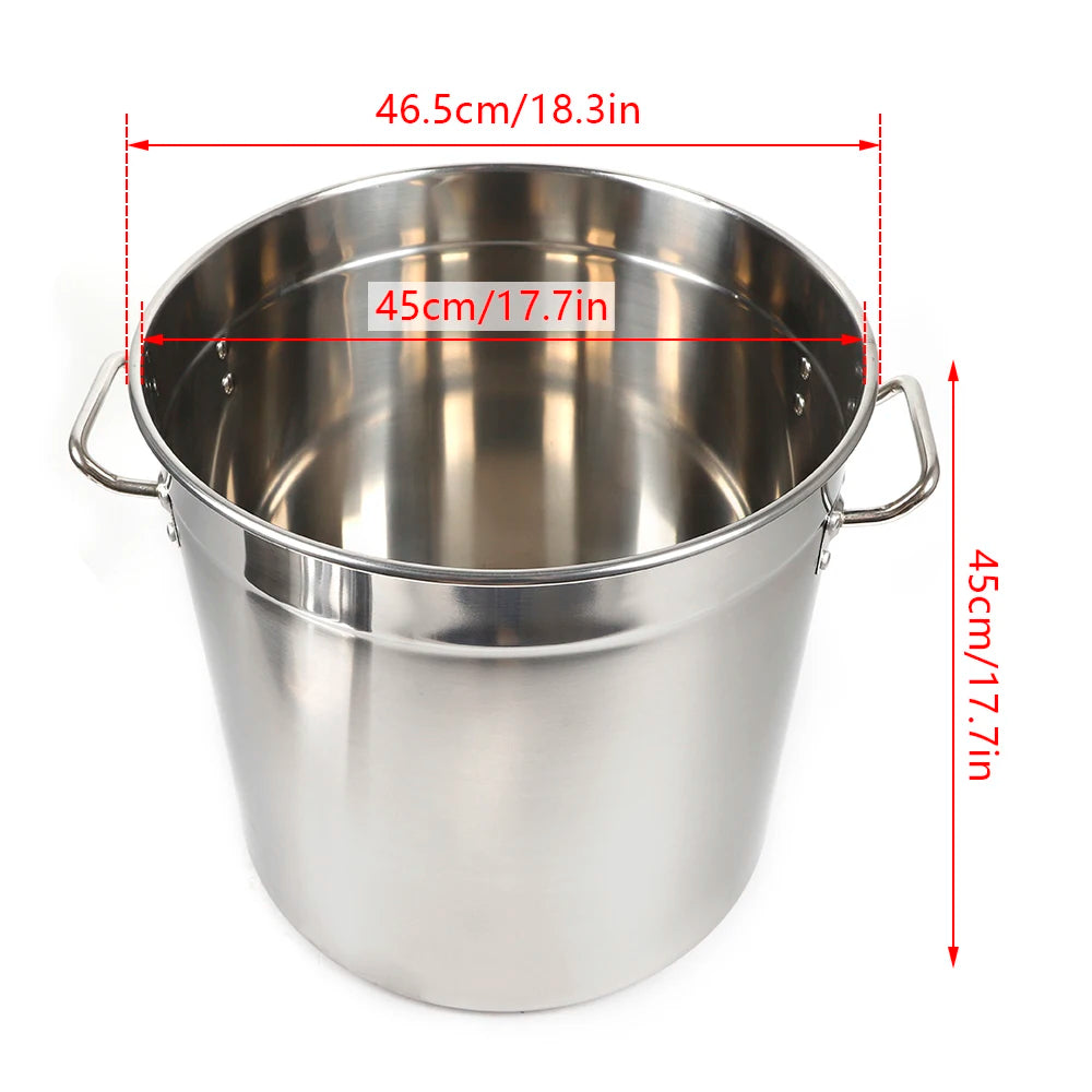 Multifunctional Stainless Steel Stock Pot With Durable Handles Secure Lid