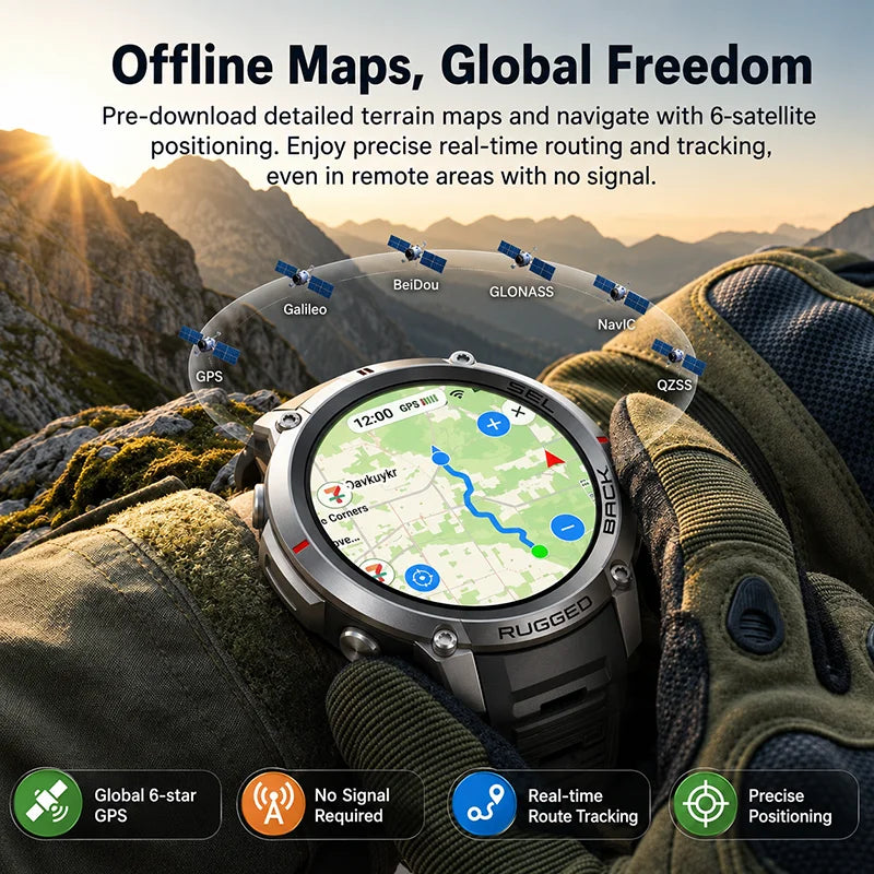 Professional GPS Smart Watch With Offline Maps And Sports Tracking